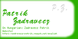patrik zadravecz business card